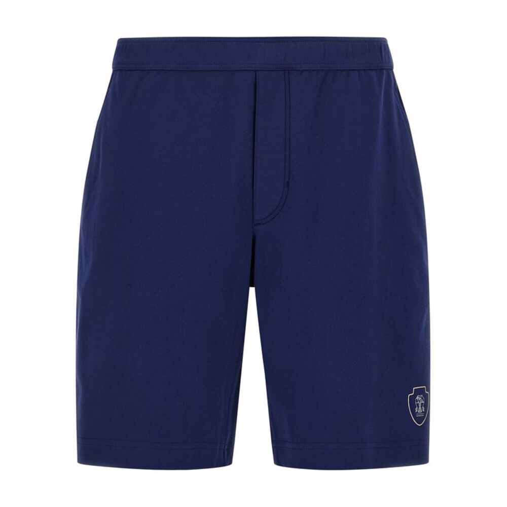 Brunello Cucinelli Blue Cotton Bermuda Men's Shorts